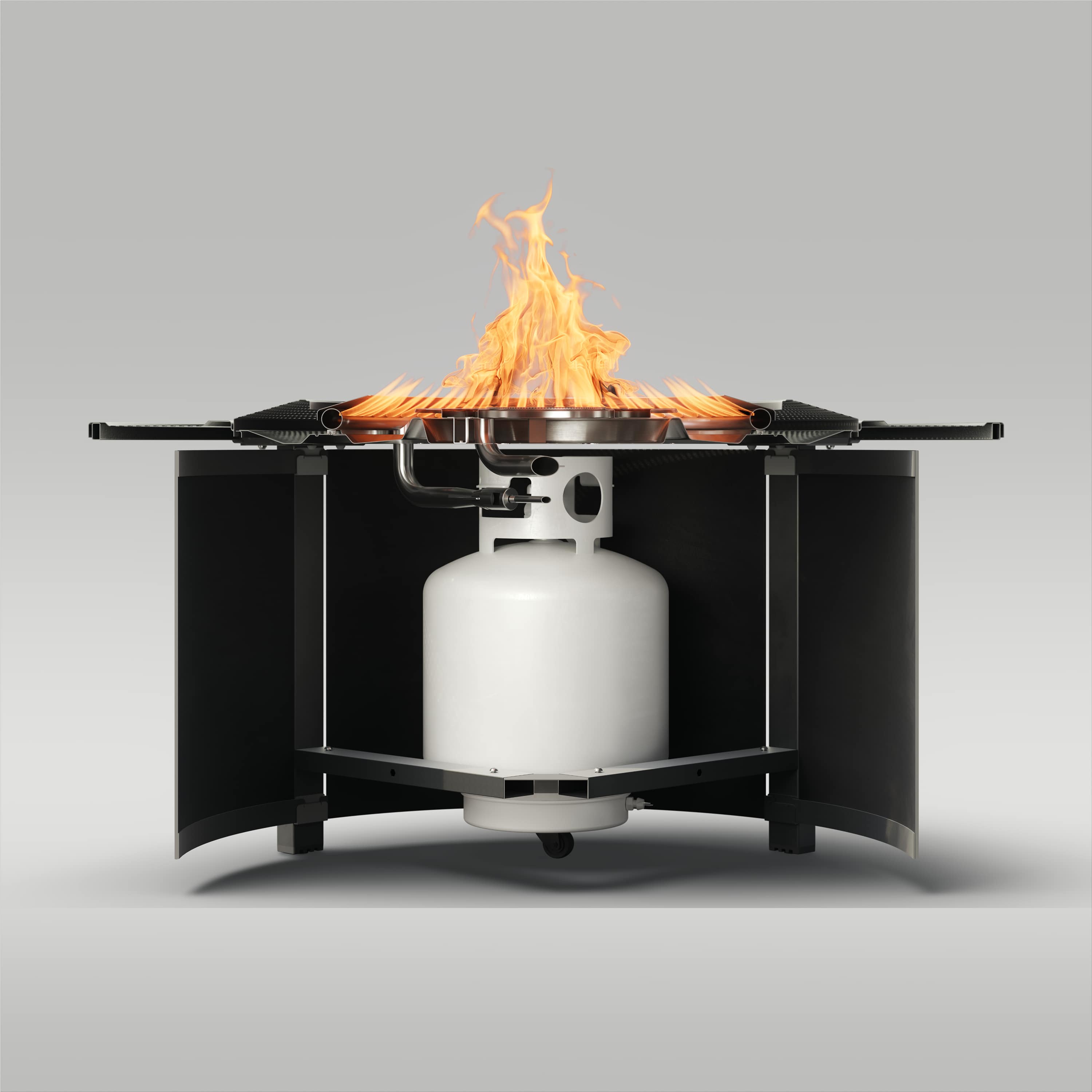 Infinity Flame Propane Fire Pit + Surround Surface