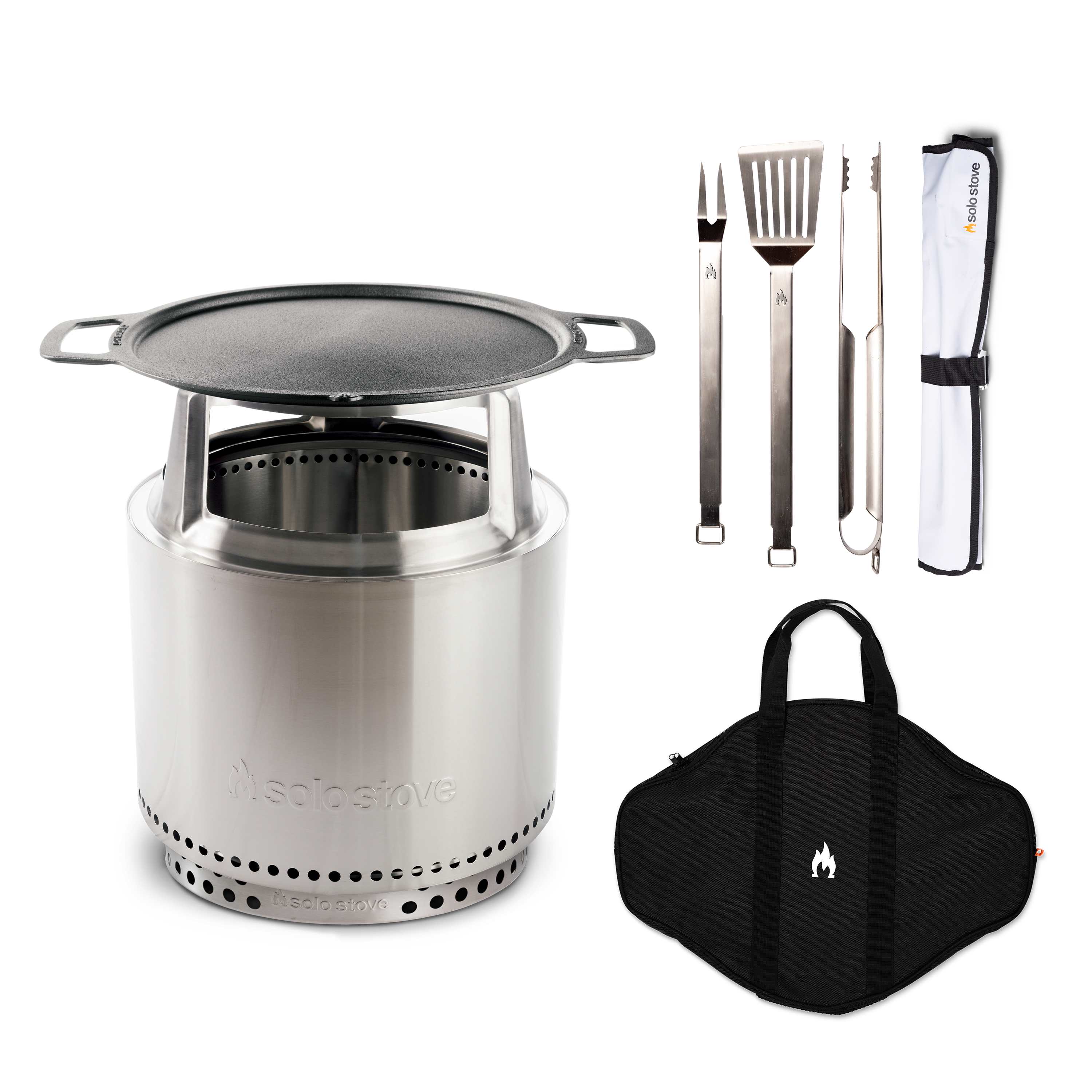 Bonfire 19.5" Fire Pit Flame and Feast Bundle