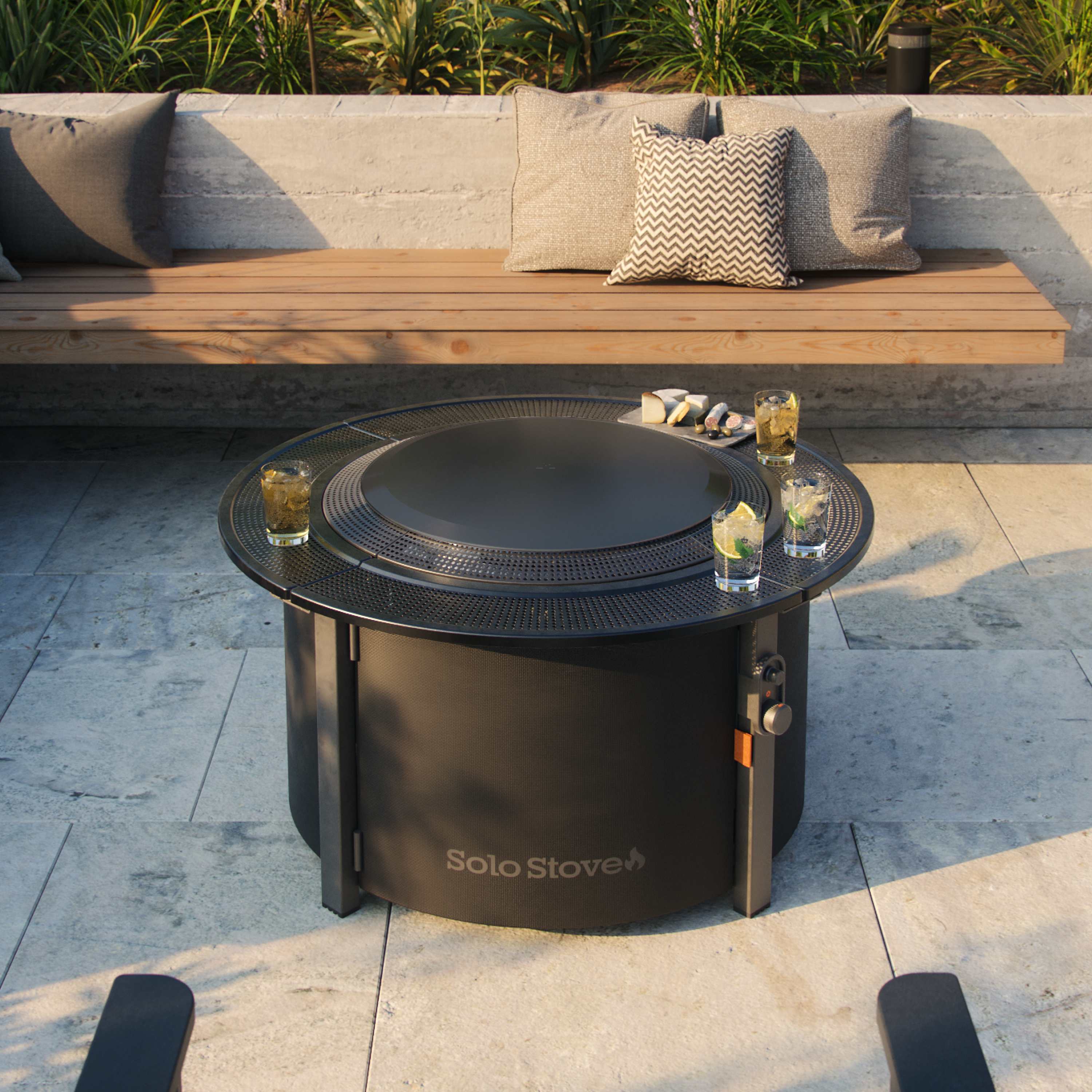 Infinity Flame Propane Fire Pit + Surround Surface