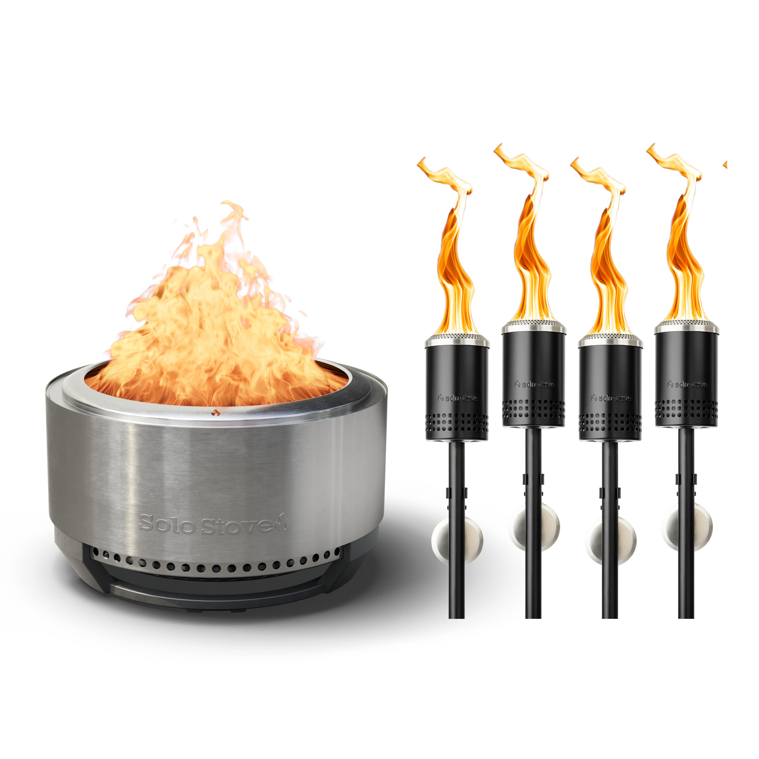 Summit 27" Fire Pit + Torches Bundle
