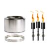 Yukon 27" Fire Pit + Torches Bundle